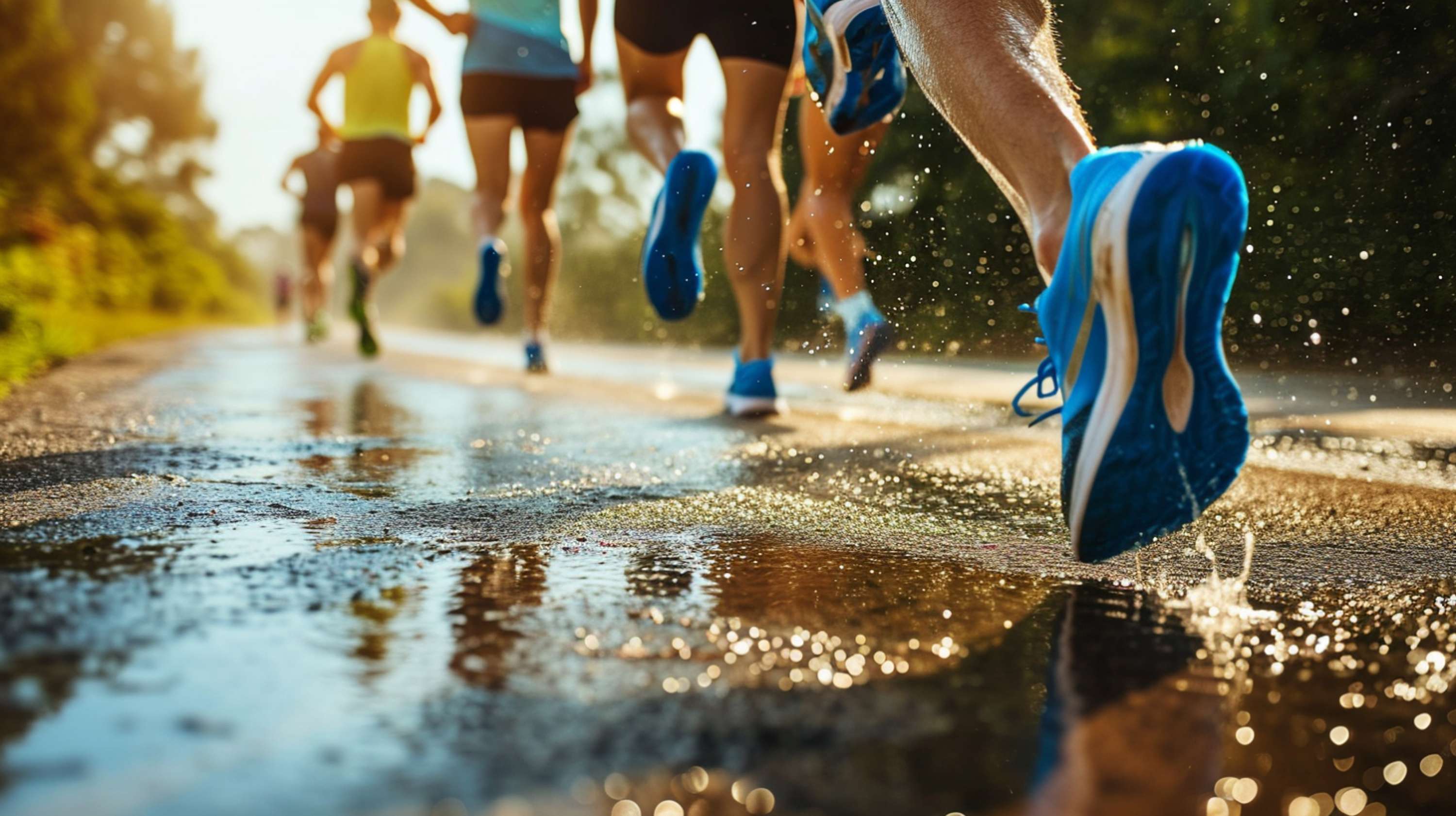 decorative image of one or more people doing sport